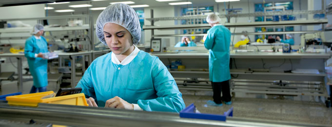 Medical Tubing Manufacture Clean Room Tubing manufacture process in clean room.